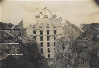 (NEW YORK--WATER SUPPLY) Album with 87 professional photographs depicting construction of the Ashokan reservoir, which supplies water t